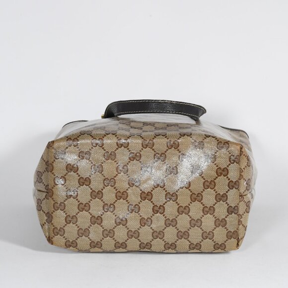 Gucci GG Crystal Coated Canvas Tote Bag - Beige/Brown - Classic Tote Authentic - Picture 9 of 15